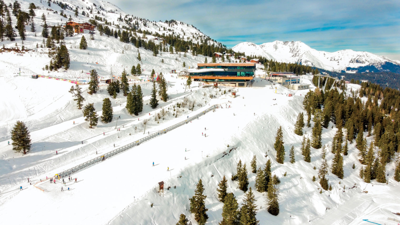 Aerial view of Hochzillertal Kaltenbach Skiing Centre