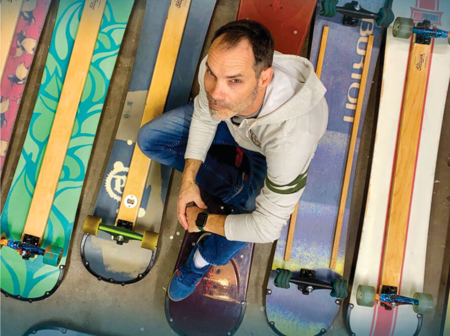 Roberto Smith with Alegre boards in background