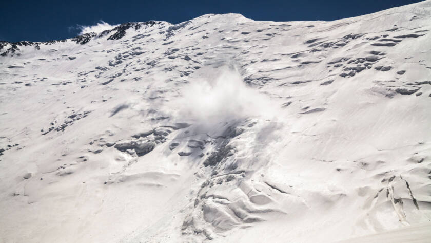 TNT being detonated in snow