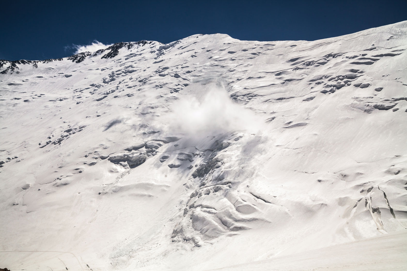 TNT being detonated in snow